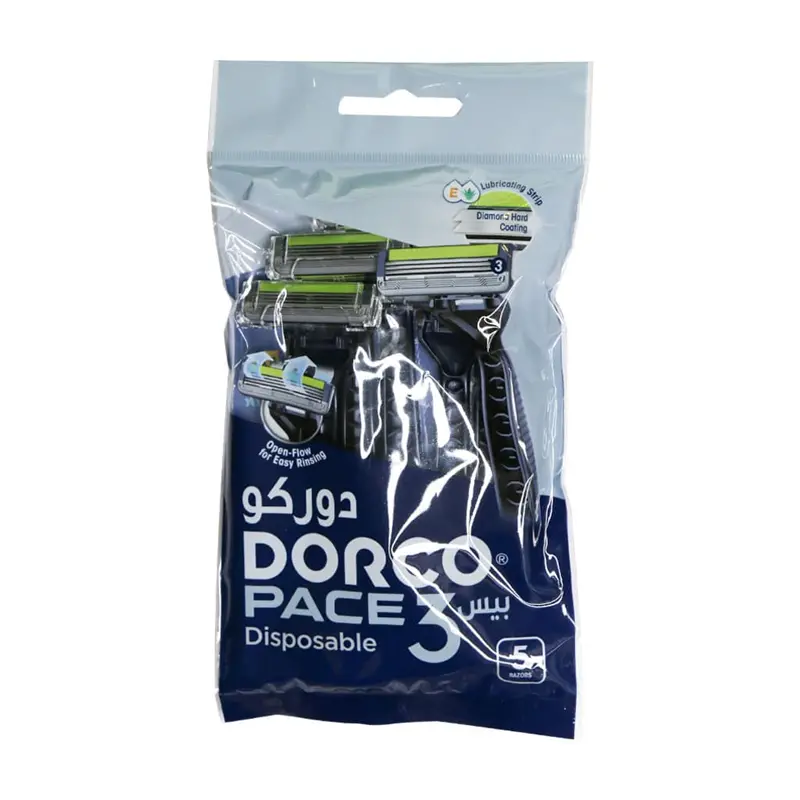 خودتراش دورکو مدل Pace 3 Disposable تحت لیسانس بسته 5 عددی