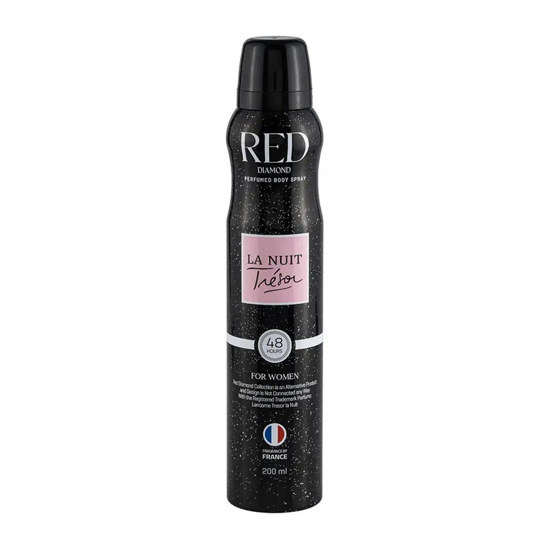 اسپری خوشبوکننده بدن زنانه رد دایموند Red Diamond {رایحه  لانویت ترزور } 200 میل